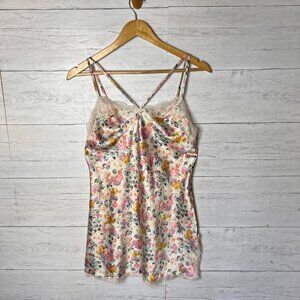 Victorias Secret Dress Womens Size S/P Floral Lace Slip Night Gown Silky